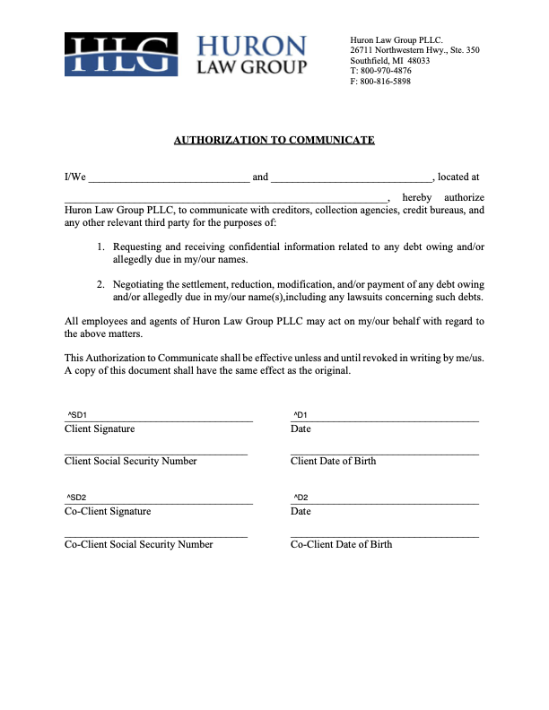 Authorization to Communicate